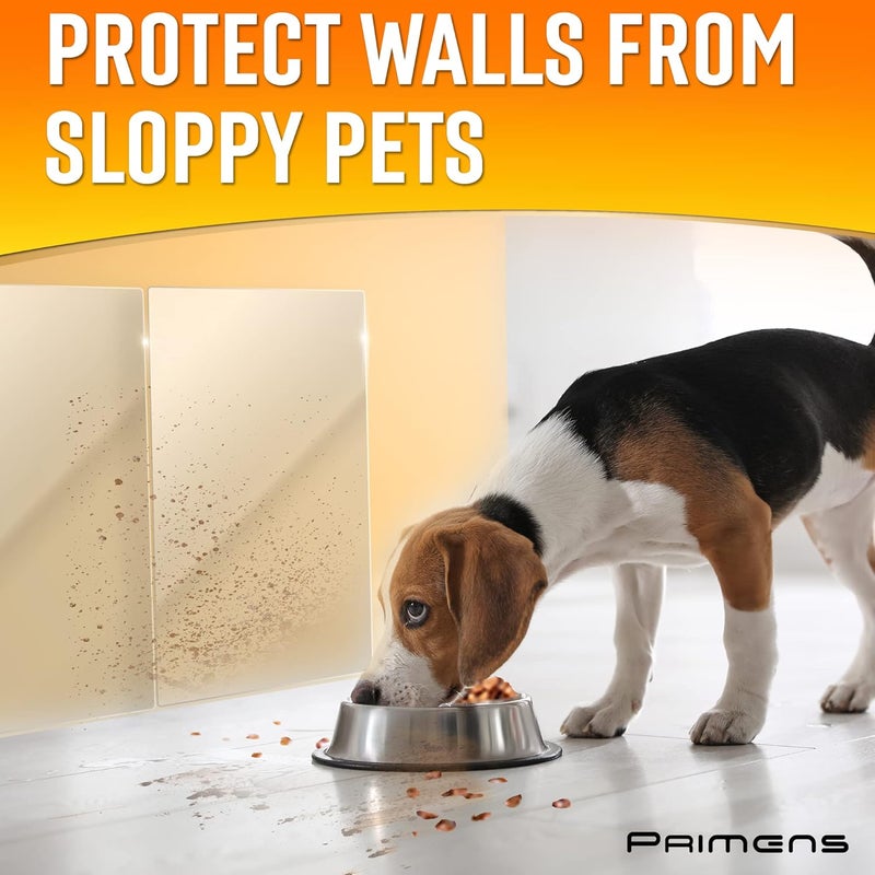 Primens Clear Wall Protector Film Stickers for Kitchens & Offices - Shields Paint from Oil Splashes, Trash, Furniture Scuffs (Transparent, 7 Sheets) - Image 4